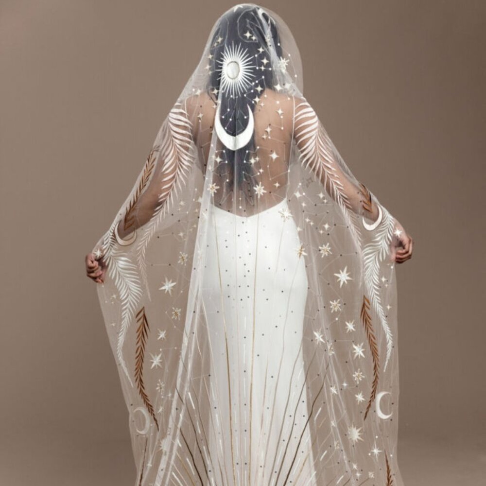Rue De Seine "Desert Rose" Bridal Veil - Ivory - New/Never Worn - Picture 5 of 9